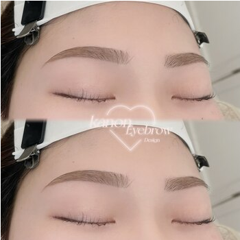 ナチュラルなゆるめアーチ眉の魅力の眉毛デザイン写真