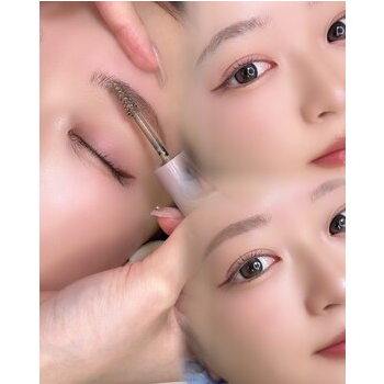 ふんわり柔らかい印象を与えるアーチ眉デザインの眉毛デザイン写真