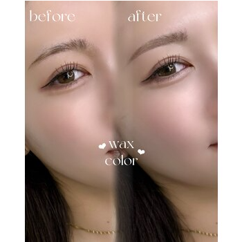 眉カラーで垢抜けフェイスを手に入れようの眉毛デザイン写真