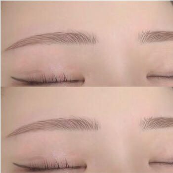 人気の平行眉デザインのご紹介の眉毛デザイン写真