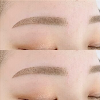 自眉を活かした洗練された眉カラーの魅力の眉毛デザイン写真